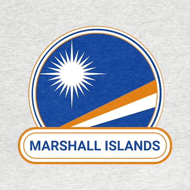 The Marshall Islands Country Badge - The Marshall Islands Flag by Yesteeyear